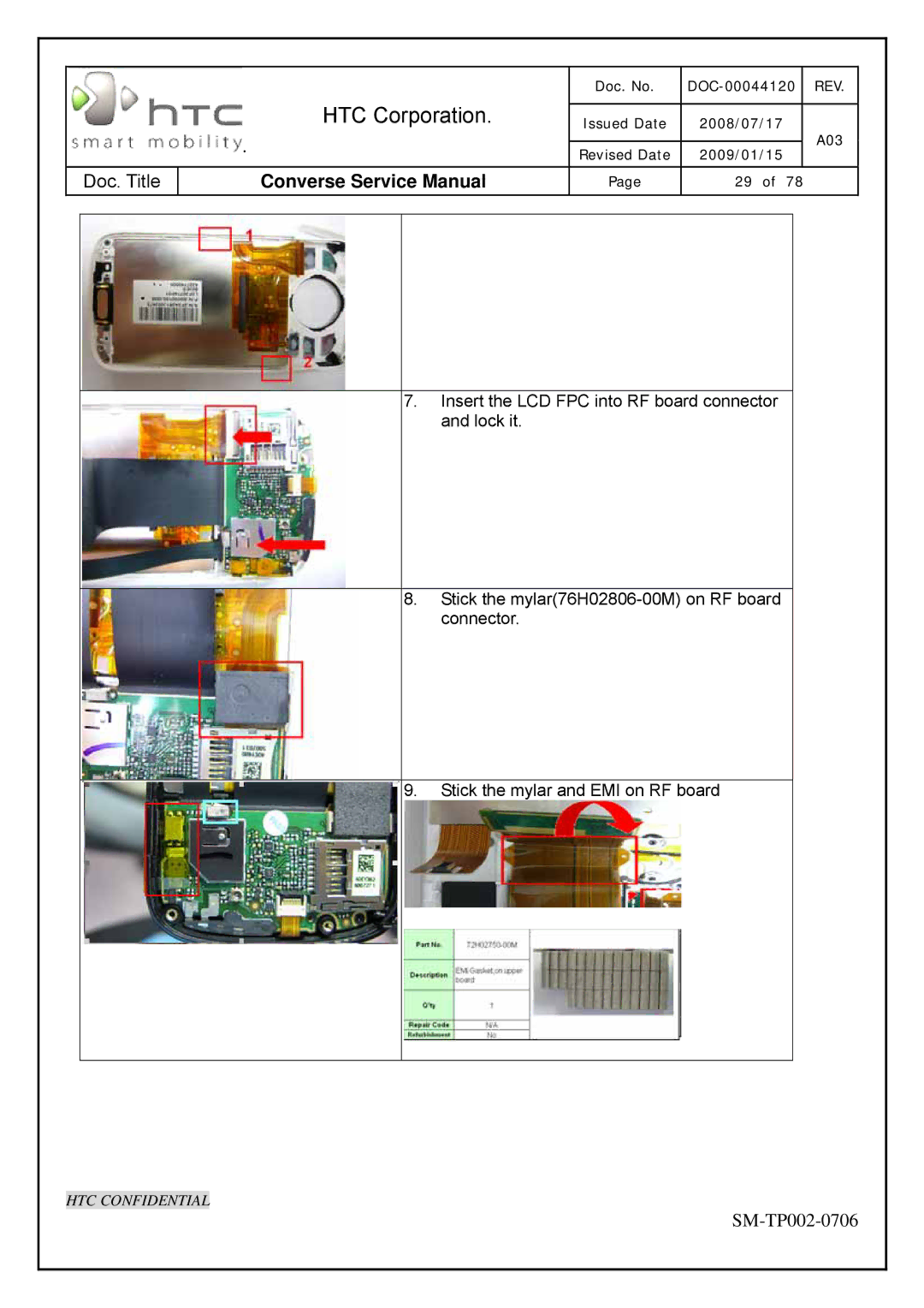 HTC SM-TP002-0706 service manual HTC Corporation 