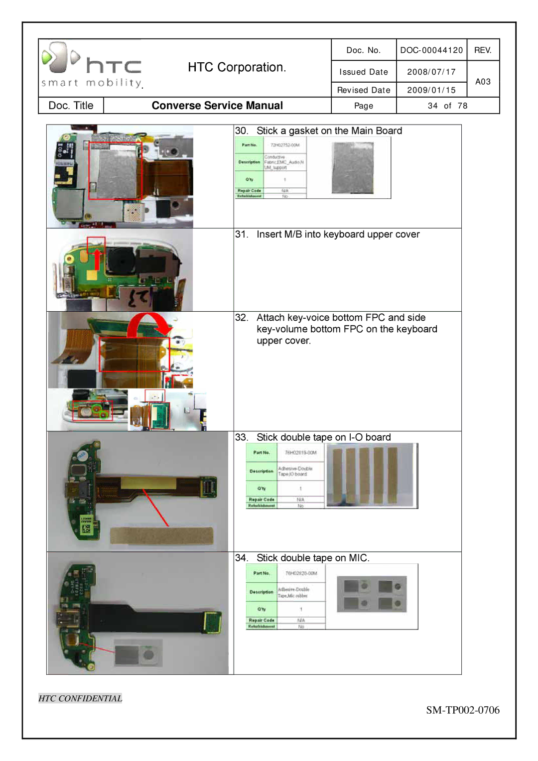 HTC SM-TP002-0706 service manual HTC Corporation 