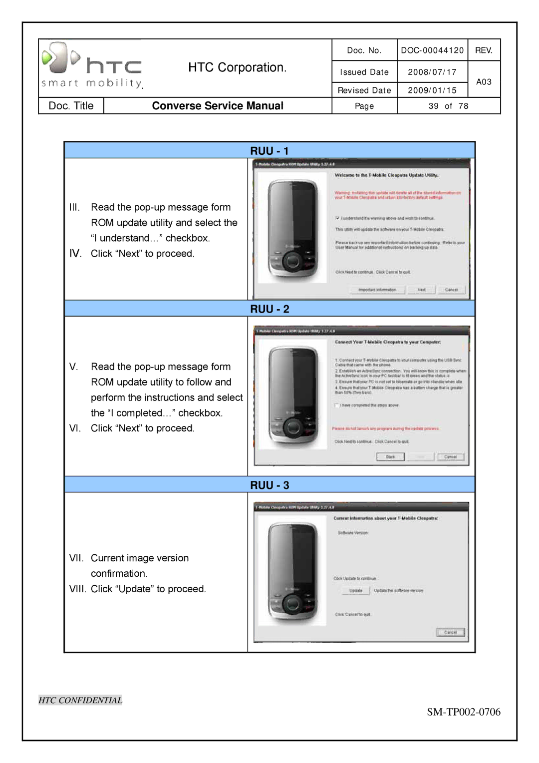 HTC SM-TP002-0706 service manual Ruu 