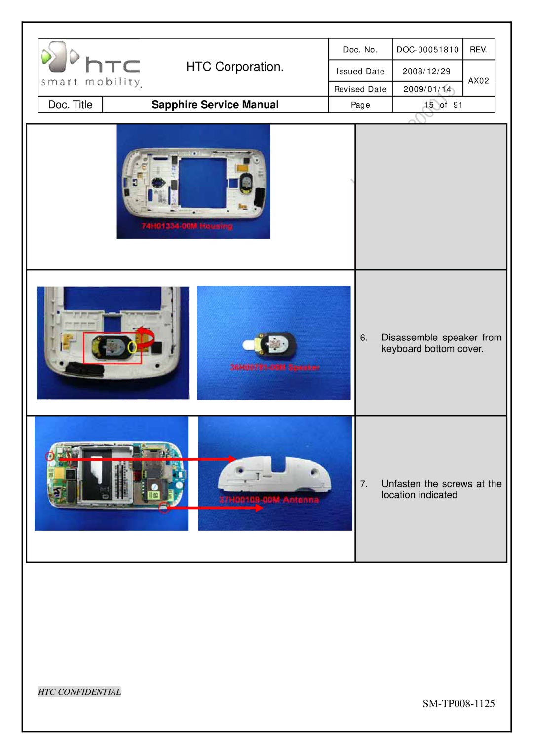 HTC SM-TP008-1125 service manual HTC Corporation 