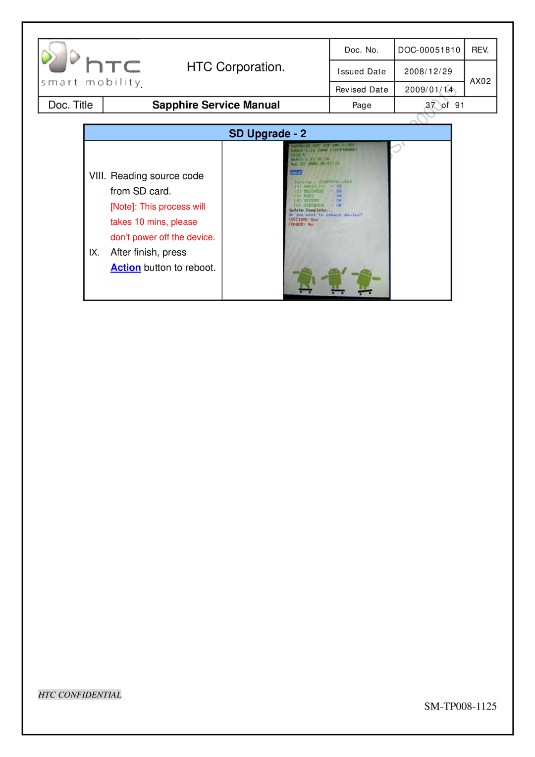 HTC SM-TP008-1125 service manual HTC Corporation 