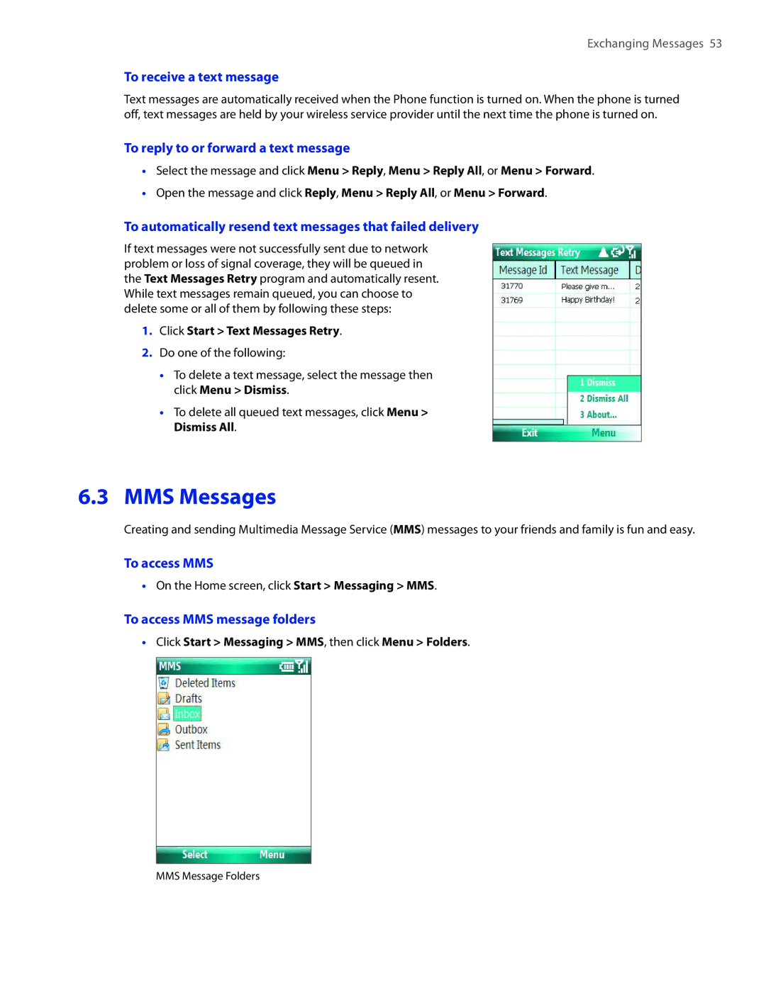 HTC SMT5800 user manual MMS Messages 