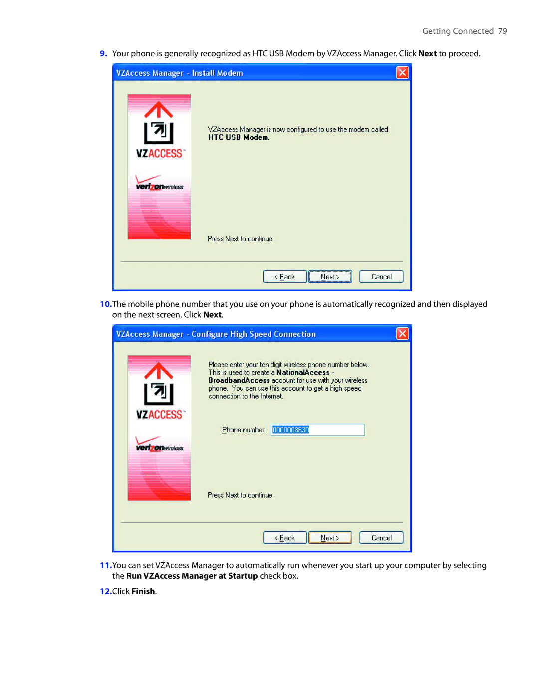 HTC SMT5800 user manual Getting Connected 