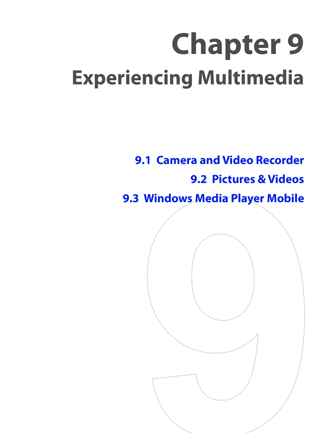 HTC SMT5800 user manual Experiencing Multimedia 