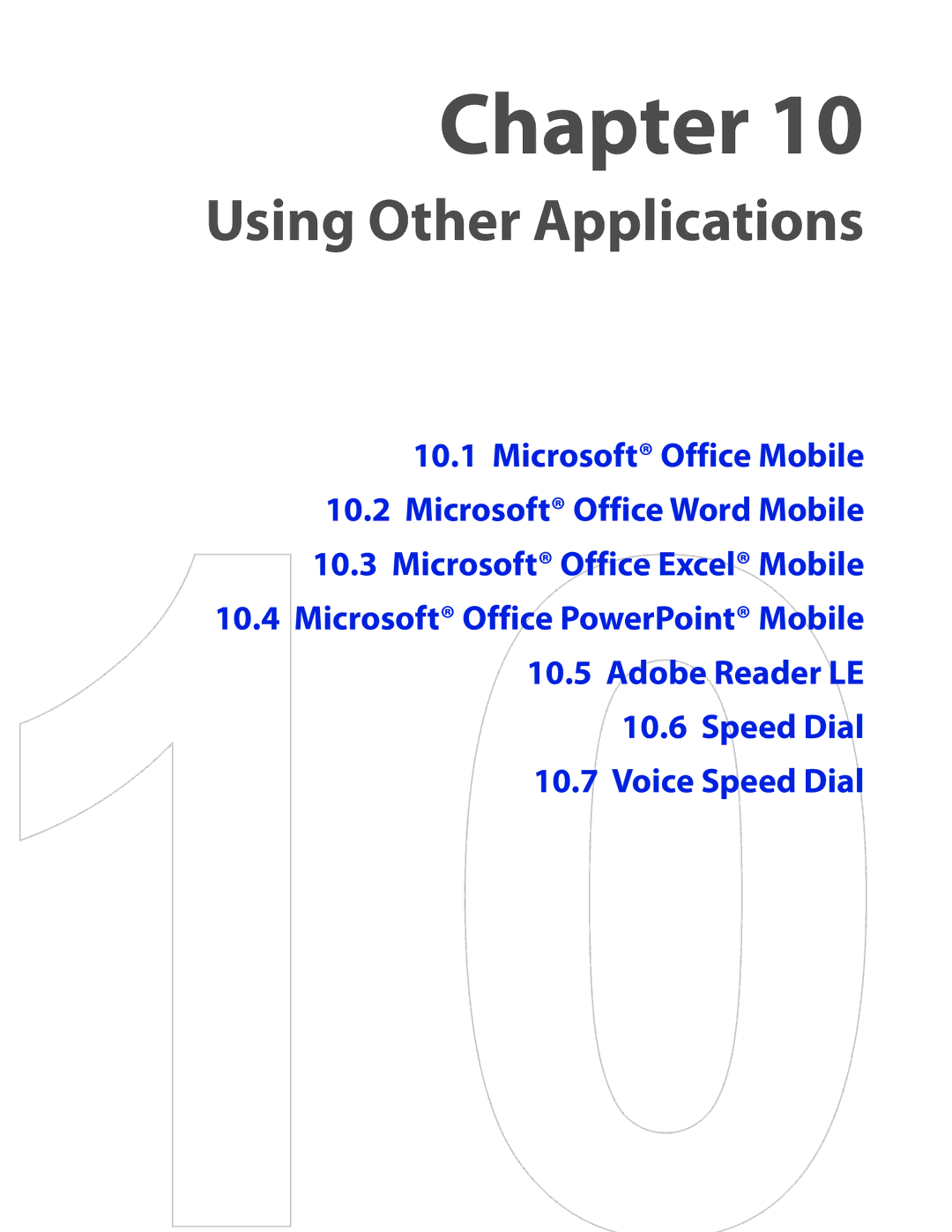 HTC SMT5800 user manual Using Other Applications 