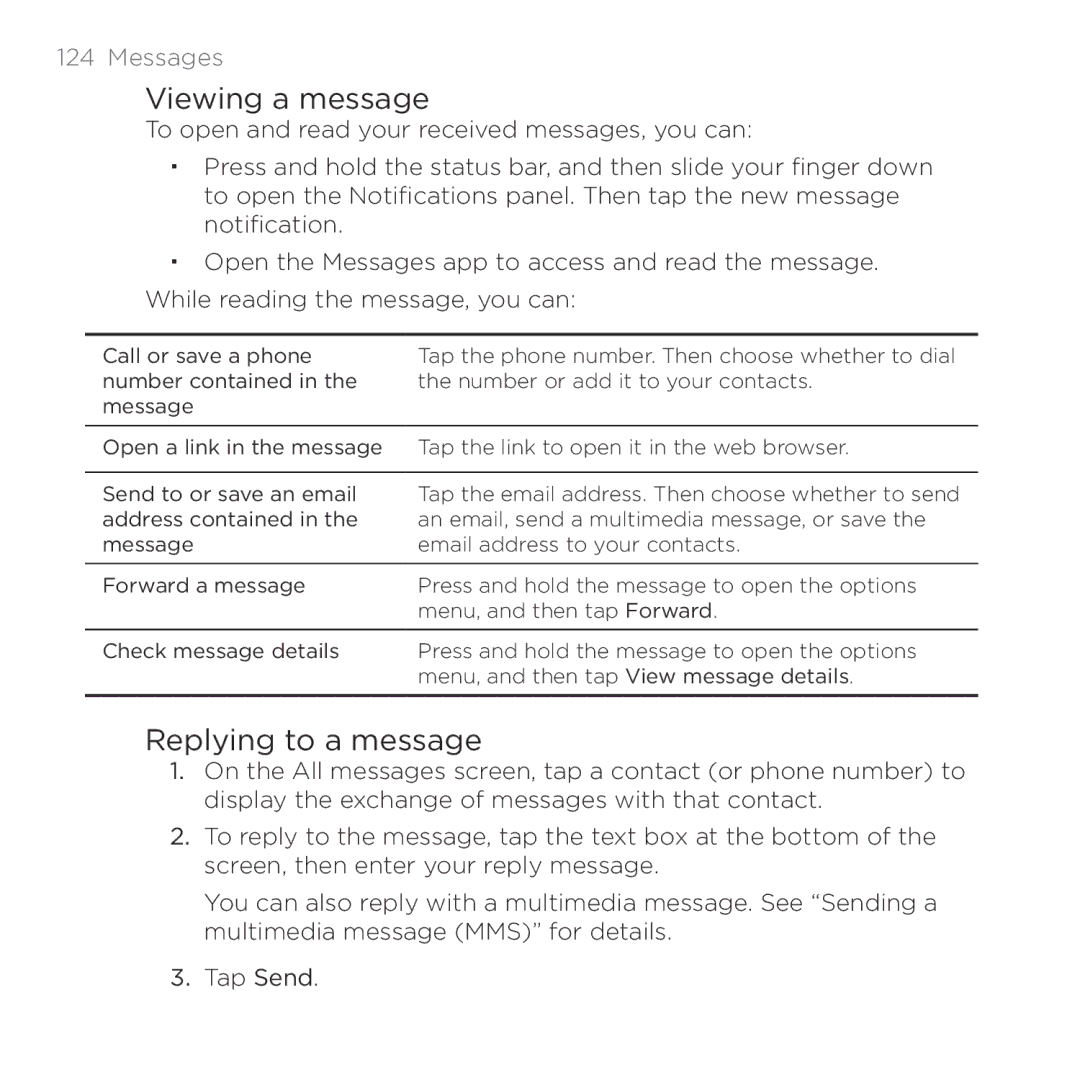 HTC Thunderbolt manual Viewing a message, Replying to a message 