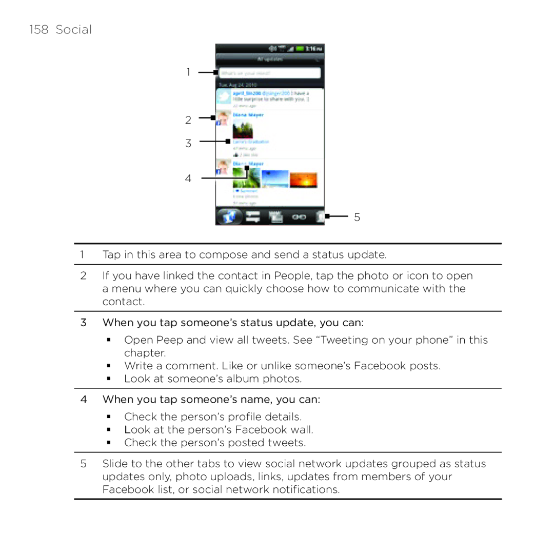 HTC Thunderbolt manual Social 