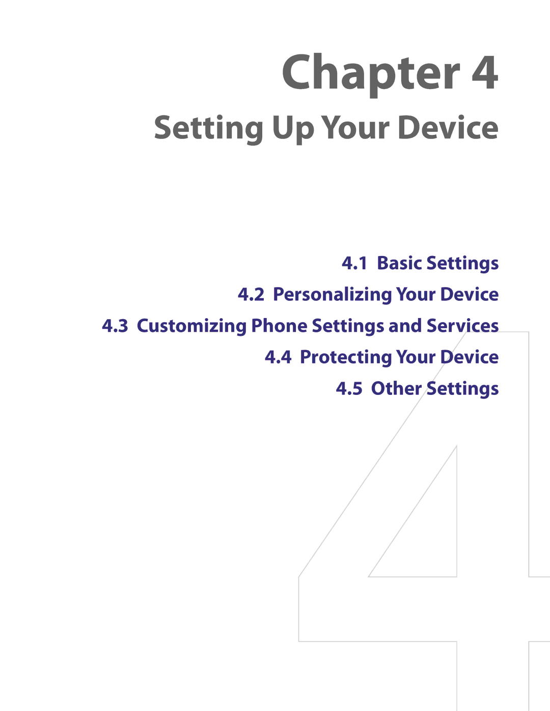 HTC TITA100 user manual Setting Up Your Device 