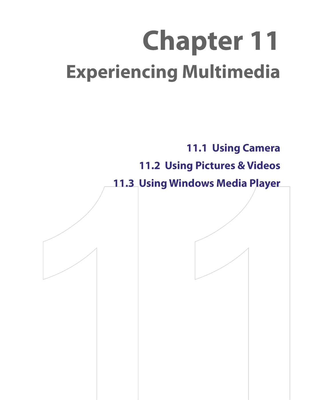 HTC TITA100 user manual Experiencing Multimedia 