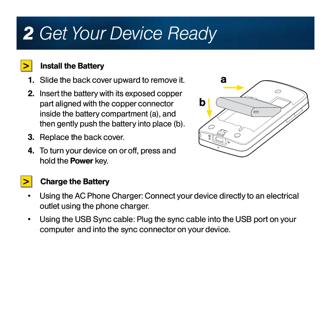 HTC Touch Pro manual Get Your Device Ready 