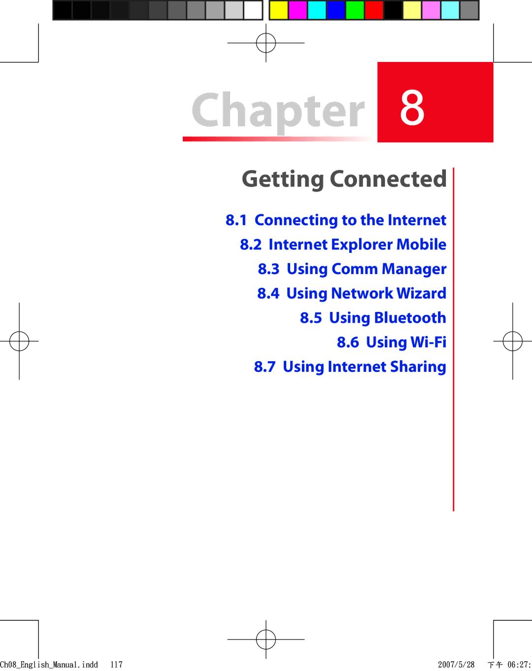 HTC TRIN100 user manual Getting Connected 