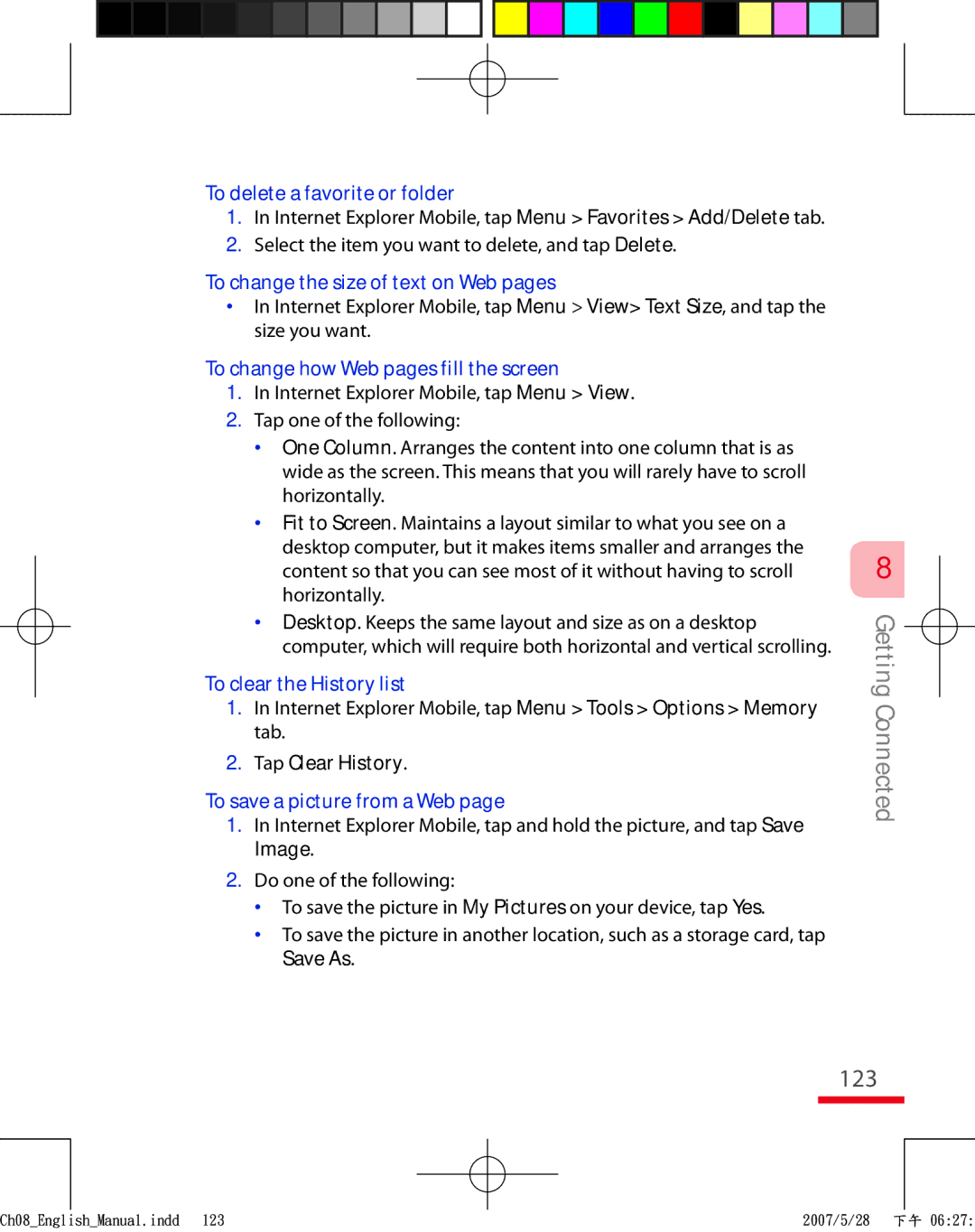 HTC TRIN100 user manual 123 