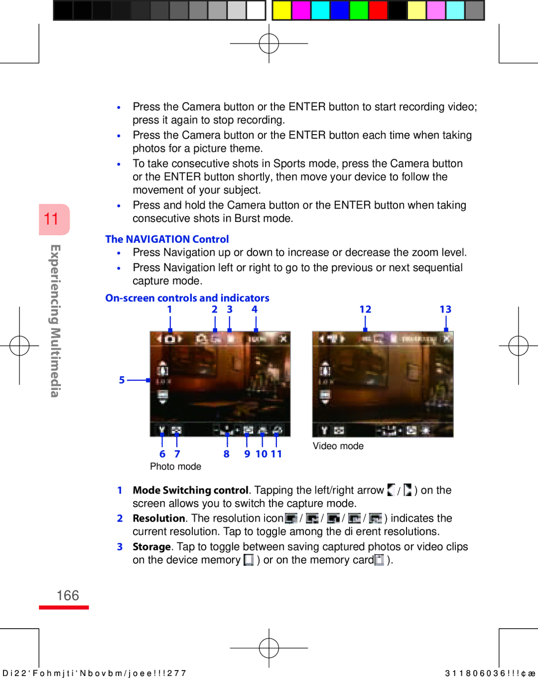 HTC TRIN100 user manual 166, Navigation Control 