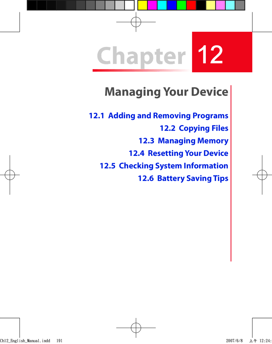 HTC TRIN100 user manual Managing Your Device 