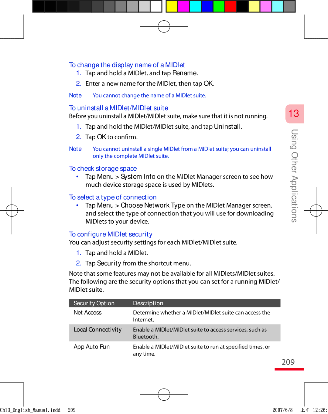 HTC TRIN100 user manual 209 