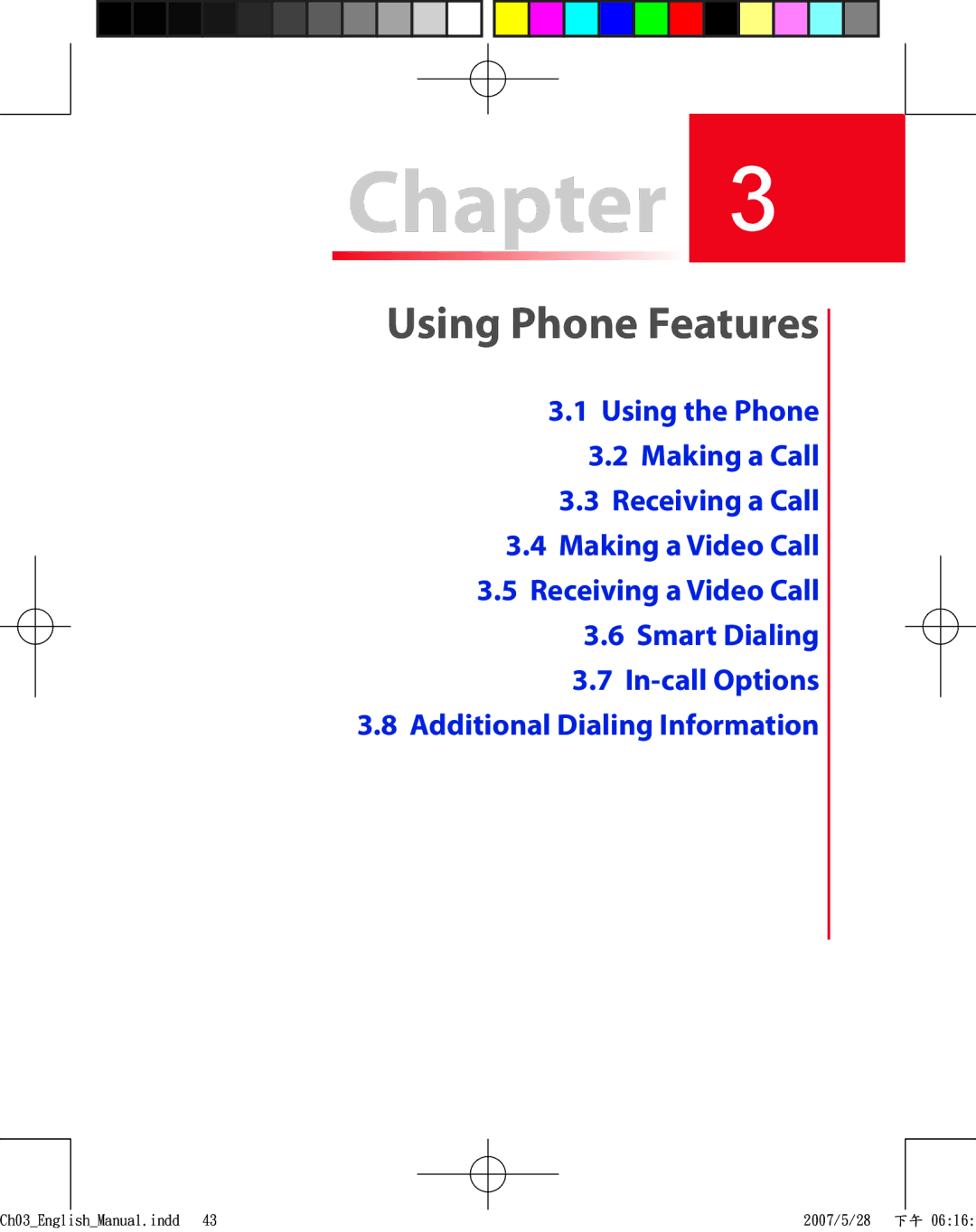 HTC TRIN100 user manual Using Phone Features 