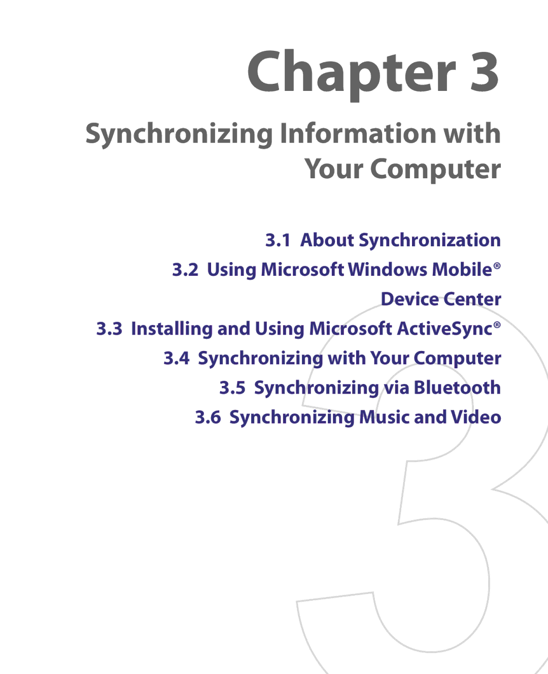 HTC LIBR160, WING160 user manual Synchronizing Information with Your Computer, About Synchronization 