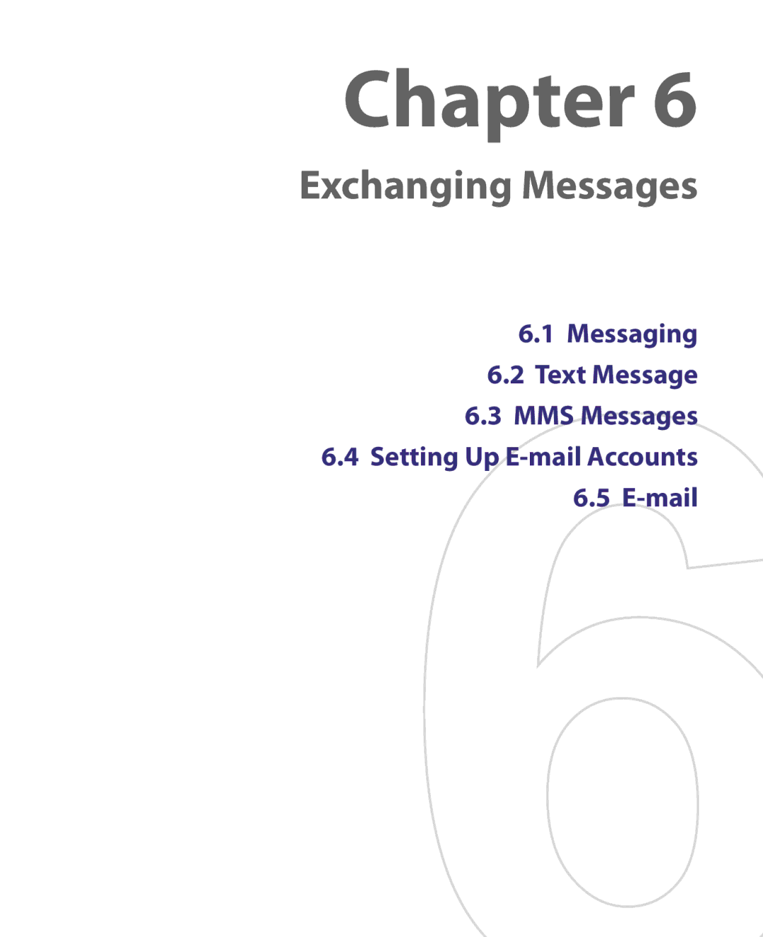 HTC LIBR160, WING160 user manual Exchanging Messages 