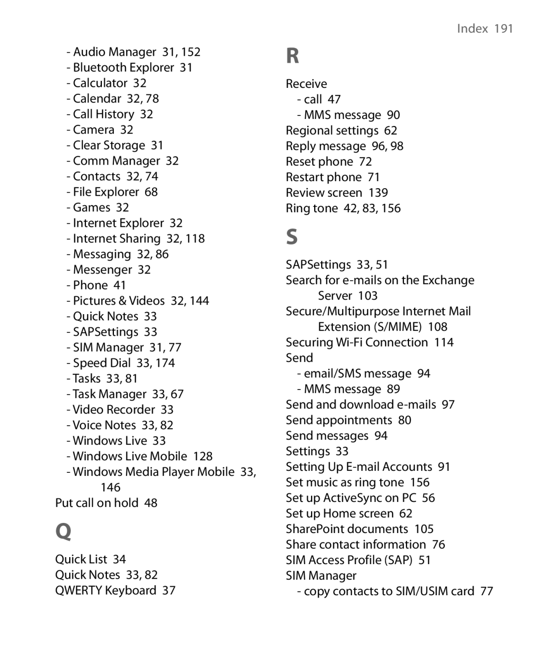 HTC WING220 user manual Copy contacts to SIM/USIM card 