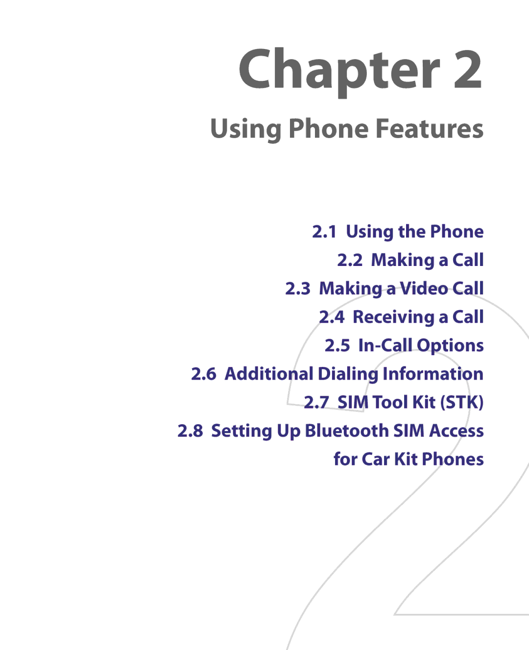 HTC WING220 user manual Using Phone Features 