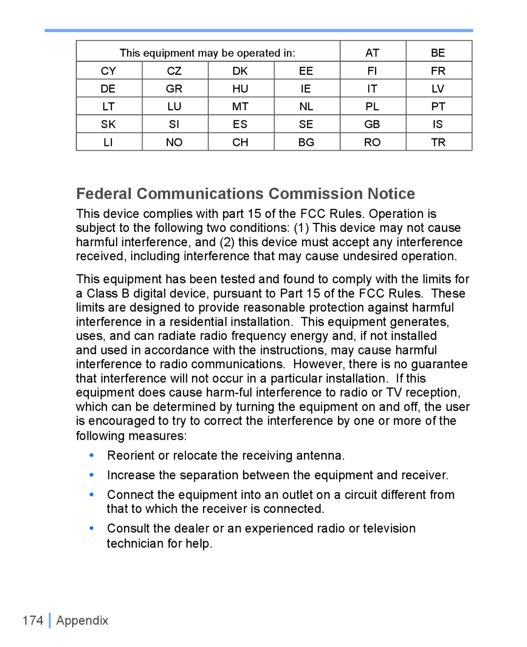 HTC WIZA100 user manual Federal Communications Commission Notice 