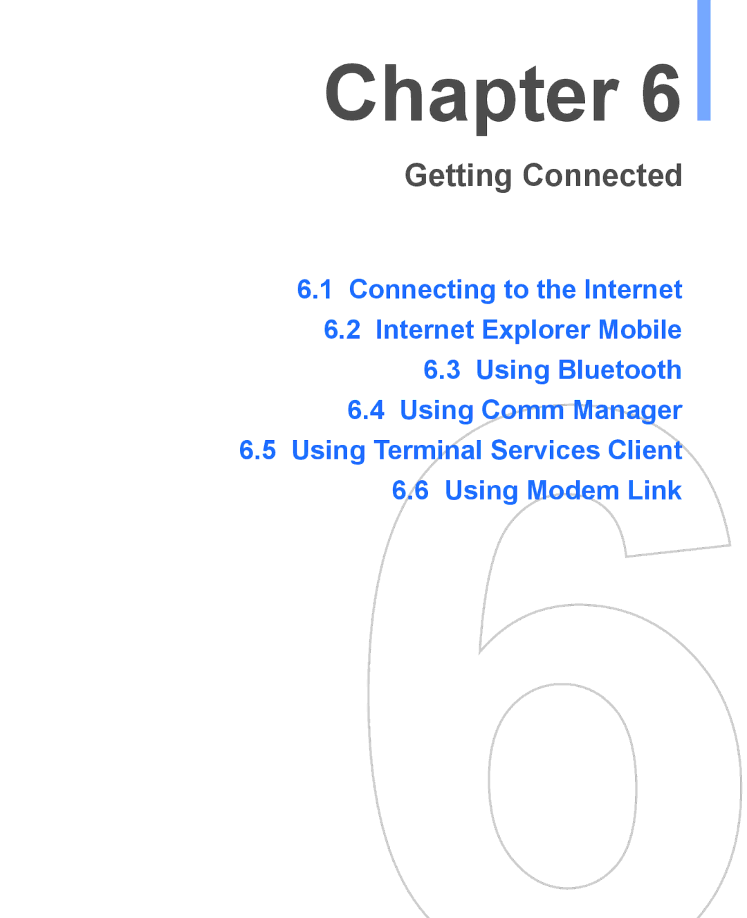 HTC WIZA100 user manual Getting Connected 