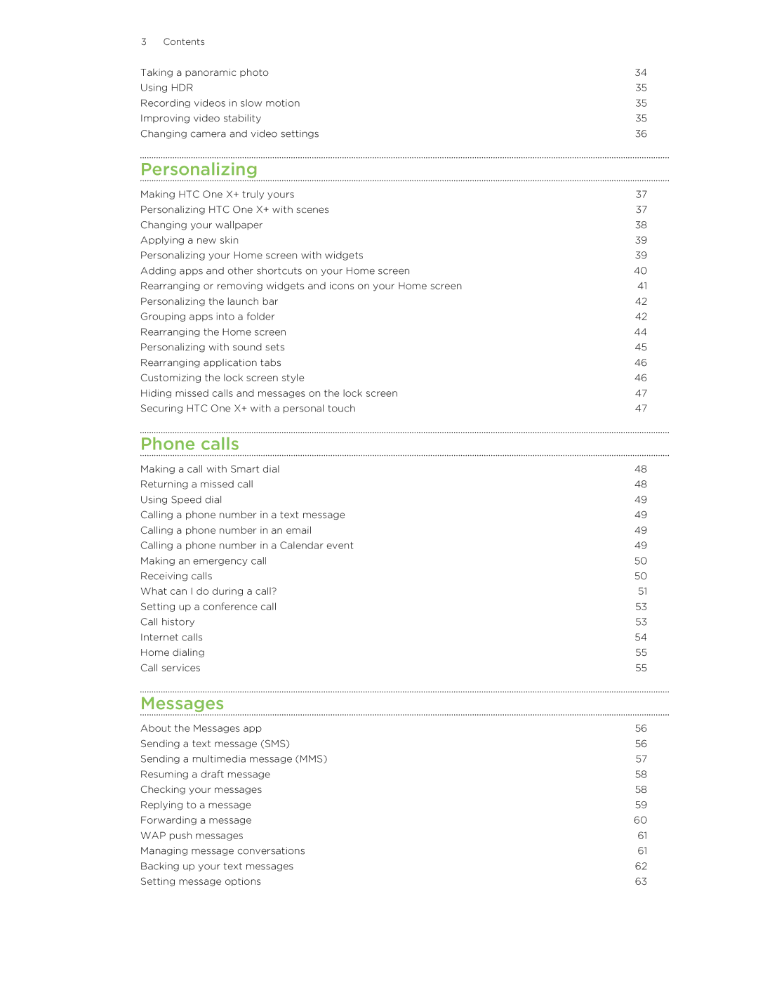 HTC X+ manual Personalizing 