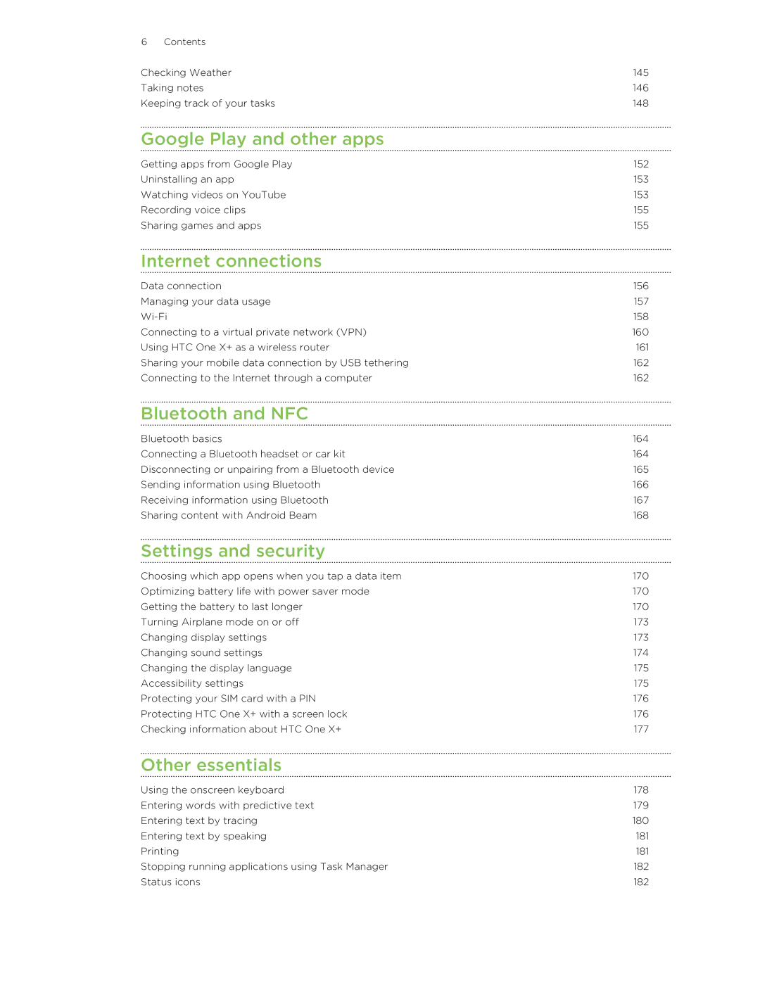 HTC X+ manual Google Play and other apps 