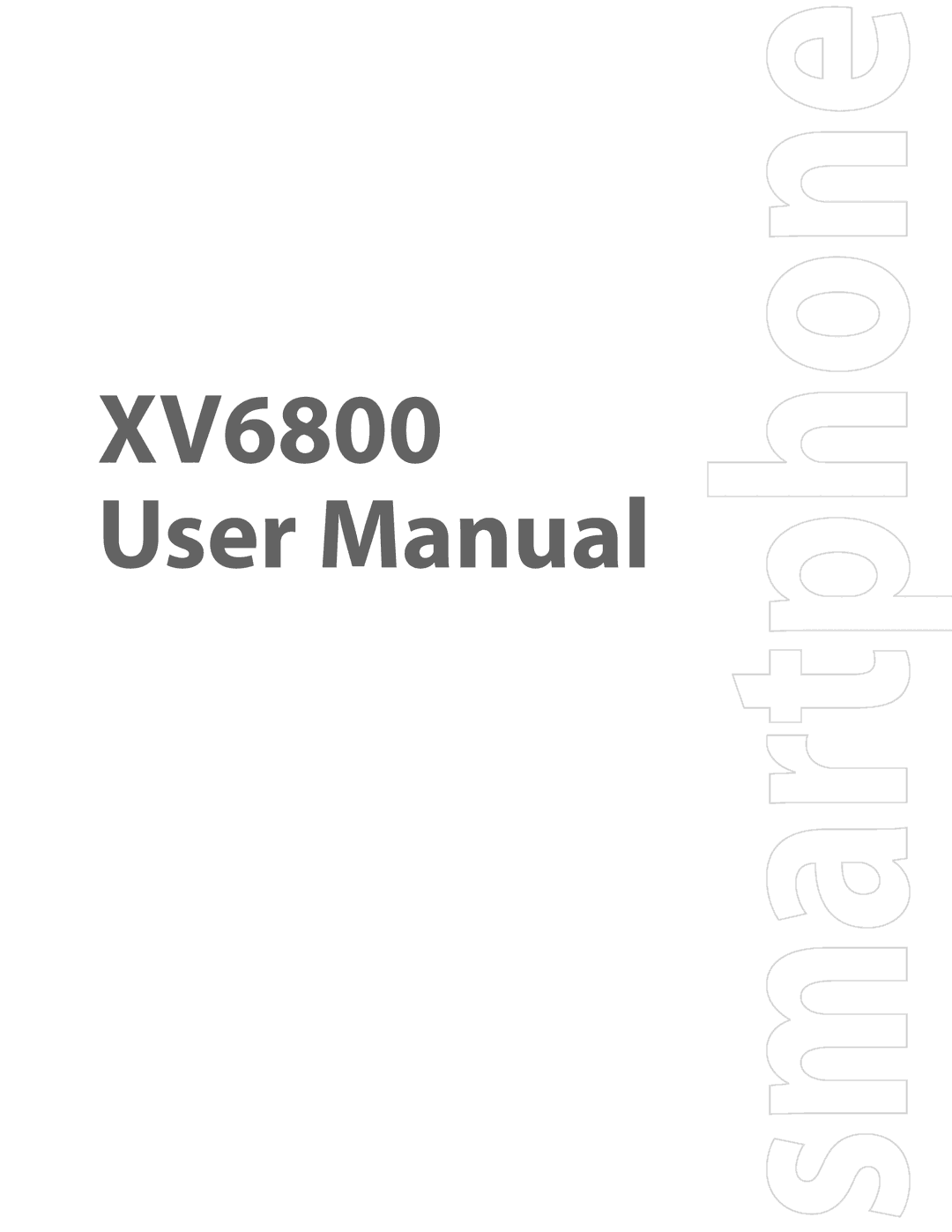 HTC XV6800 user manual 