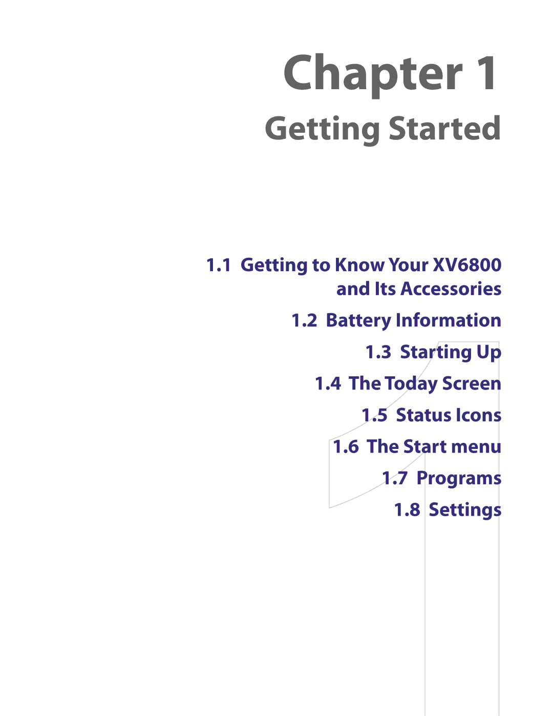 HTC XV6800 user manual Chapter 