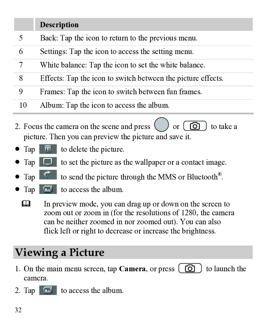 Huawei 31010EJH manual Viewing a Picture 