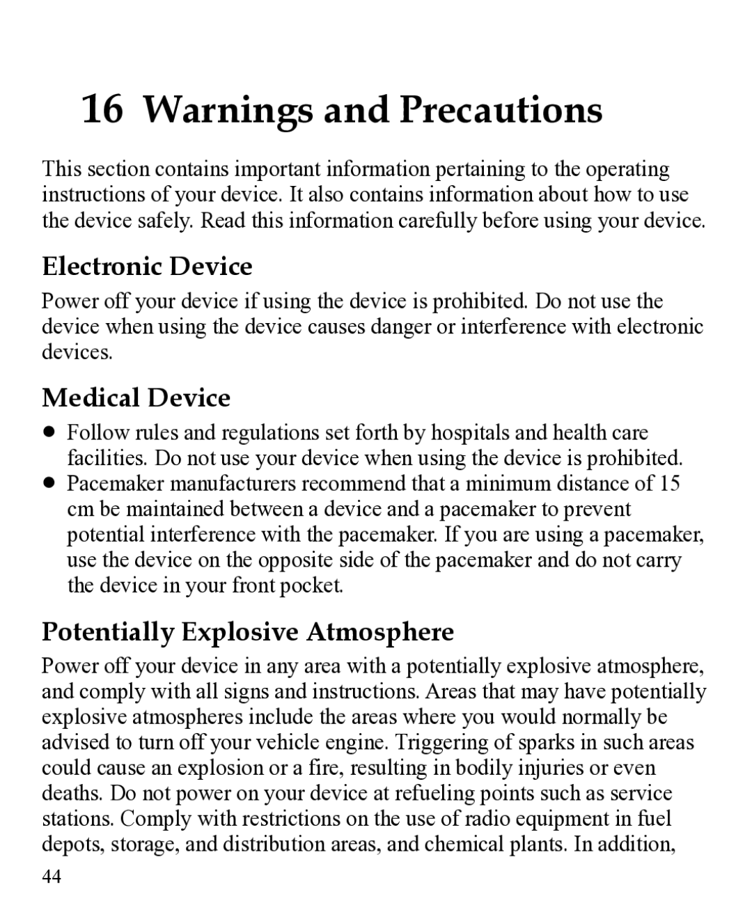 Huawei 31010EJH manual Electronic Device, Medical Device, Potentially Explosive Atmosphere 