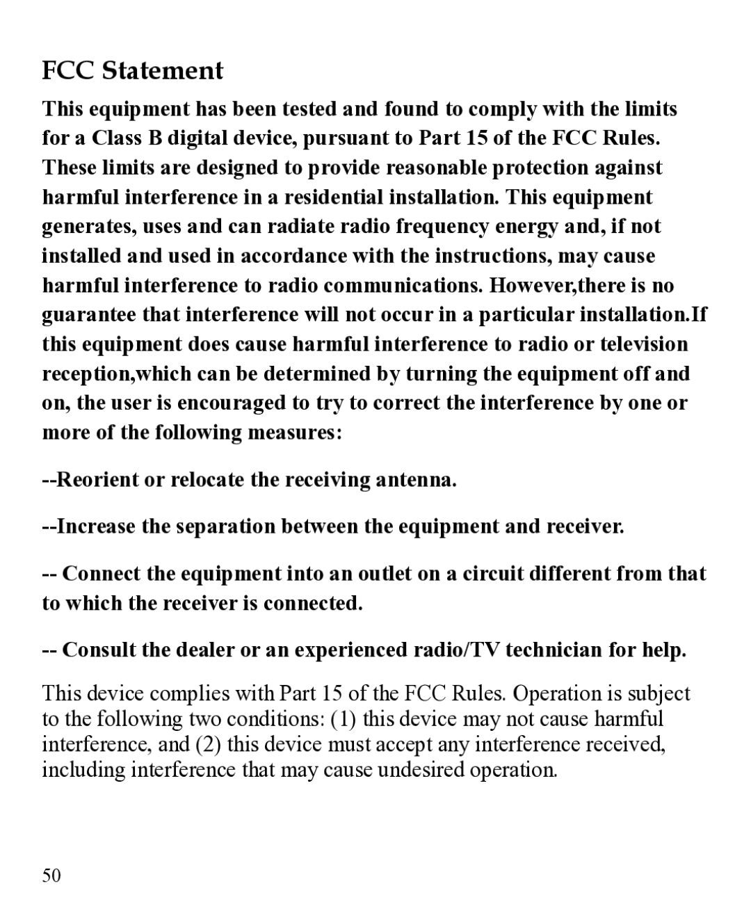 Huawei 31010EJH manual FCC Statement 