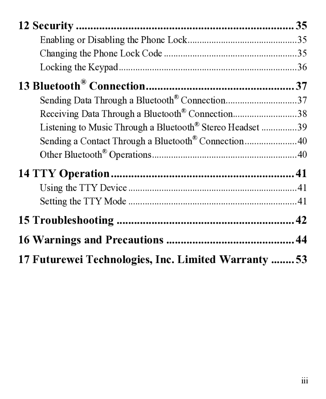 Huawei 31010EJH manual Security 