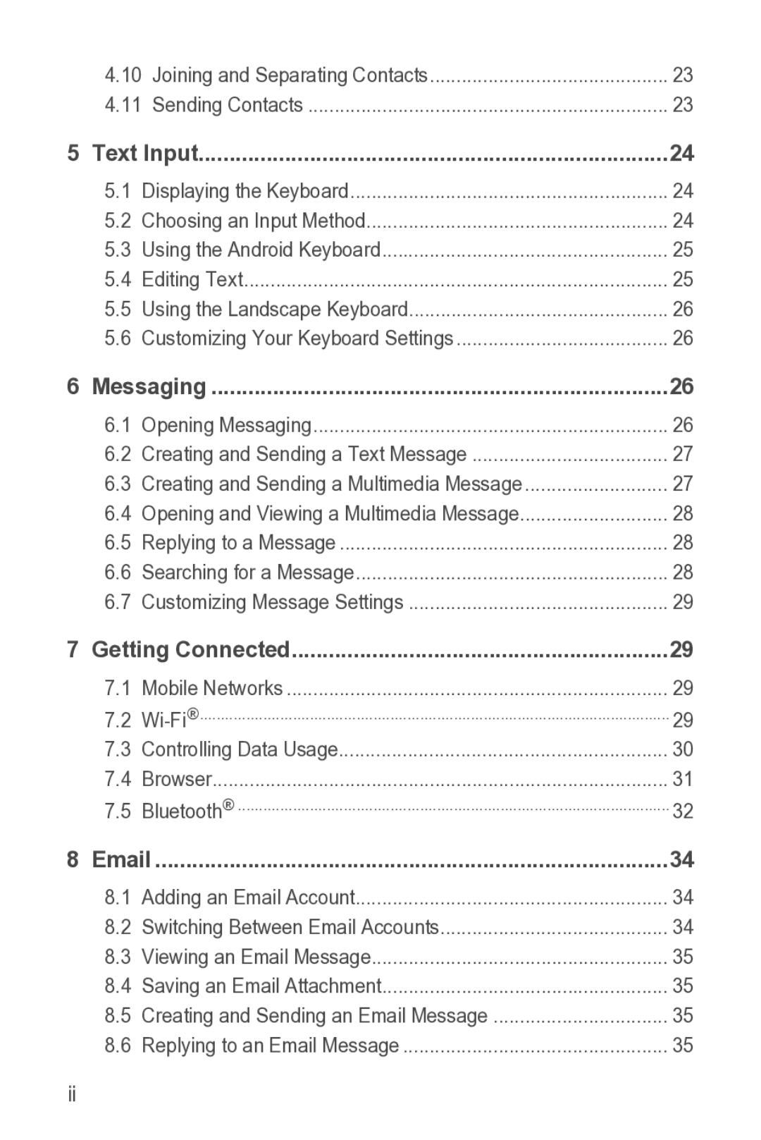 Huawei 616960039235 manual Text Input, Messaging, Getting Connected 