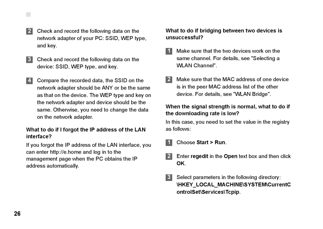 Huawei B260 manual What to do if I forgot the IP address of the LAN interface?, Choose Start Run 