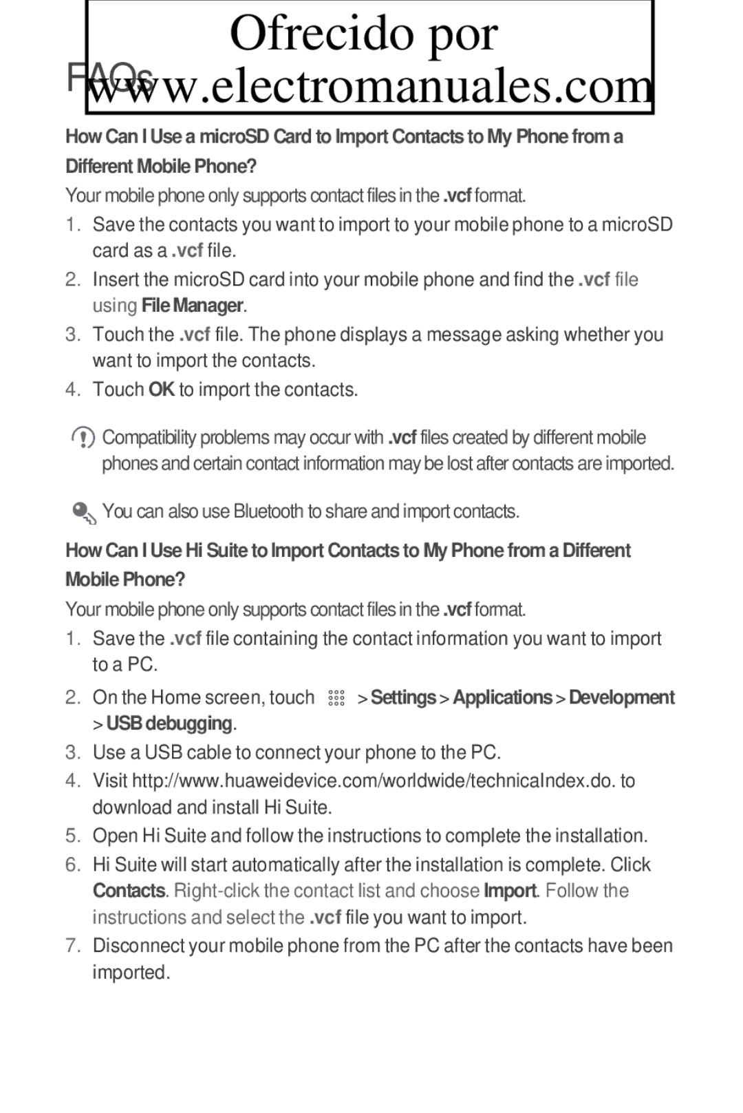 Huawei C8800 quick start FAQs 