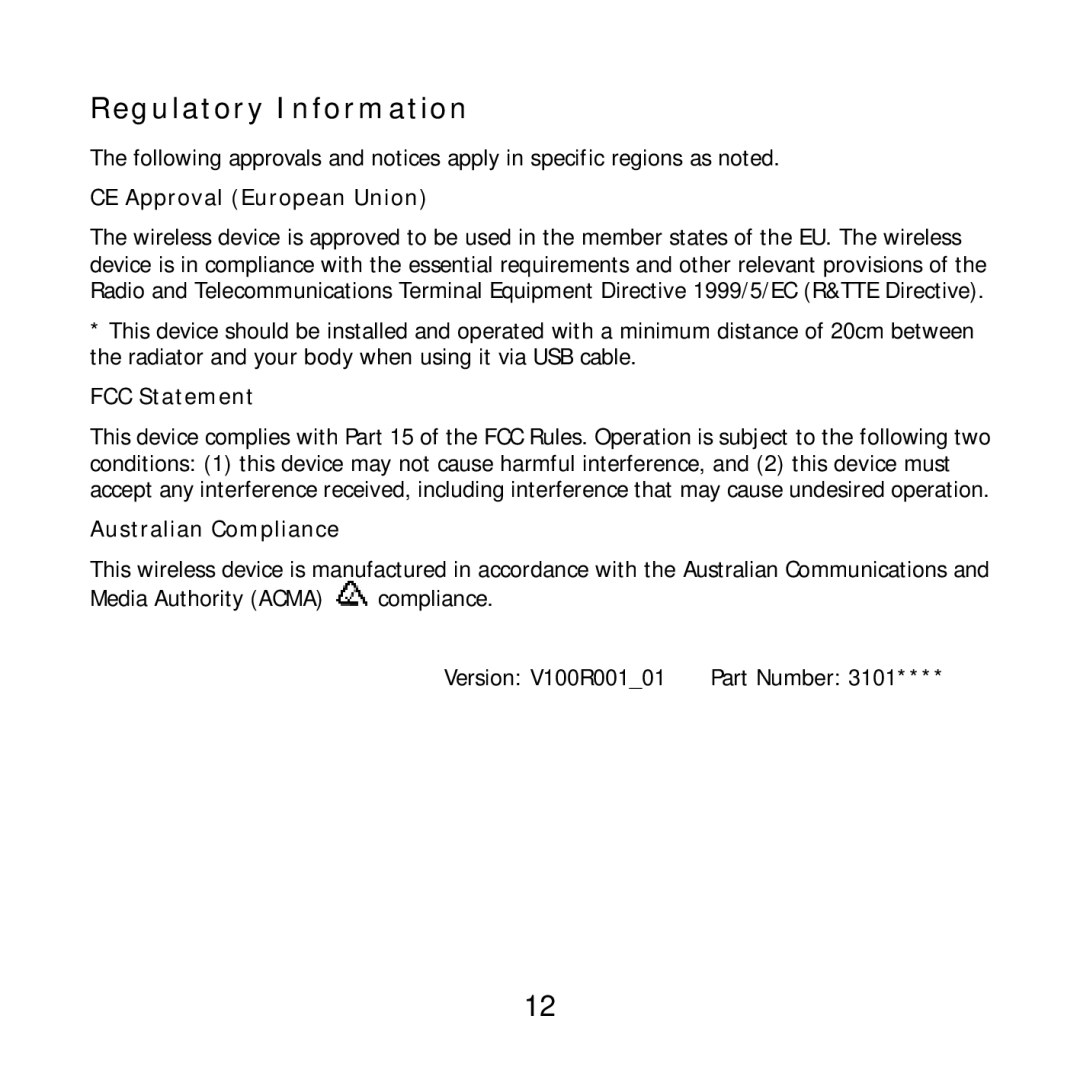 Huawei E1762 specifications Regulatory Information, CE Approval European Union 