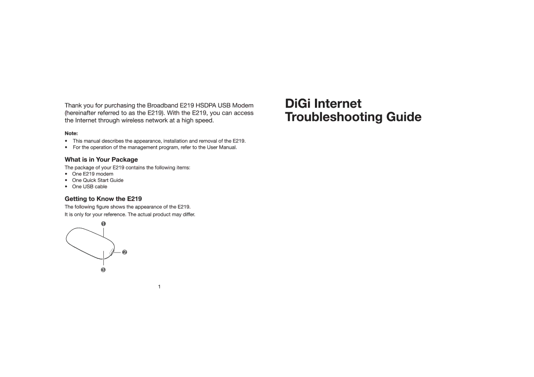 Huawei E219 manual 