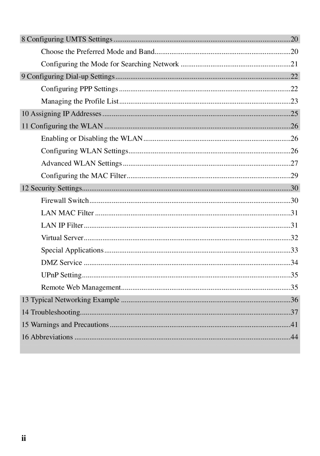 Huawei E960 manual Managing the Profile List 