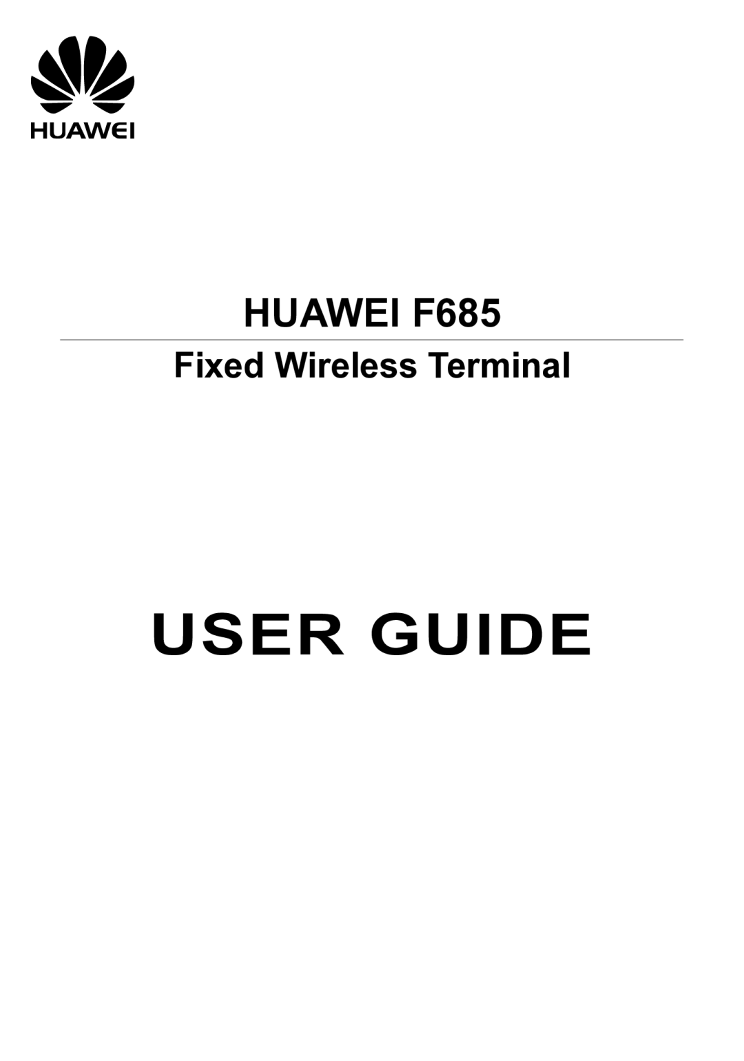 Huawei F685 manual User Guide 