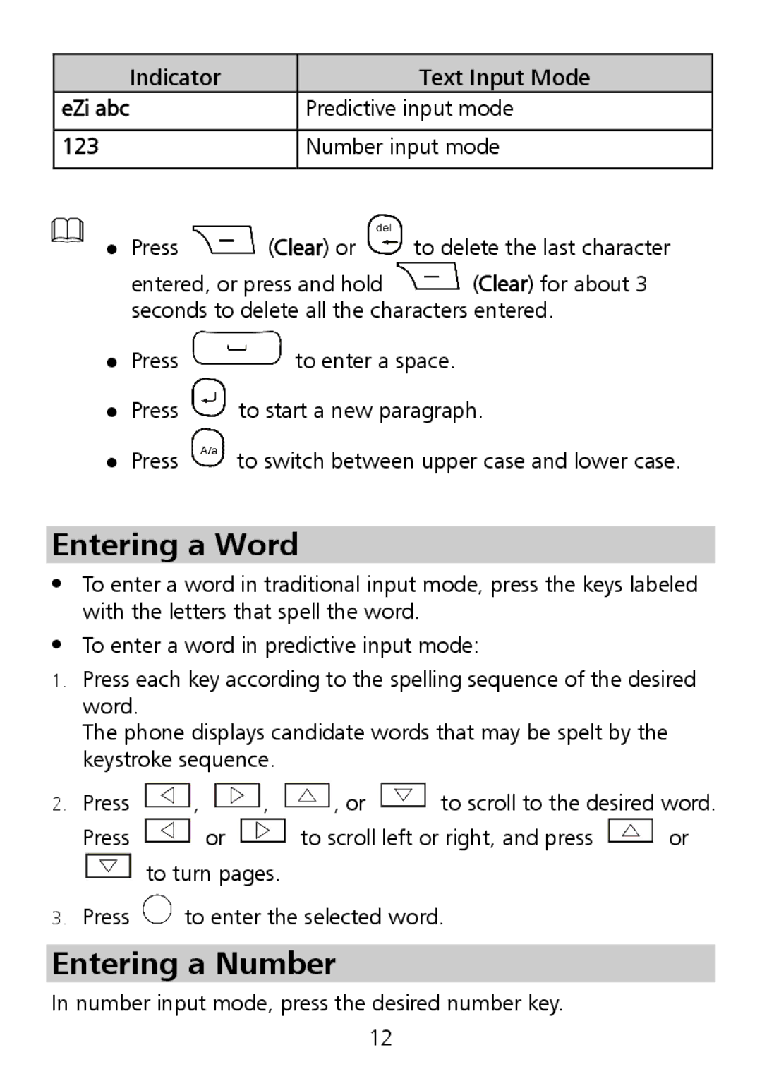 Huawei G6151 manual Entering a Word, Entering a Number, EZi abc 