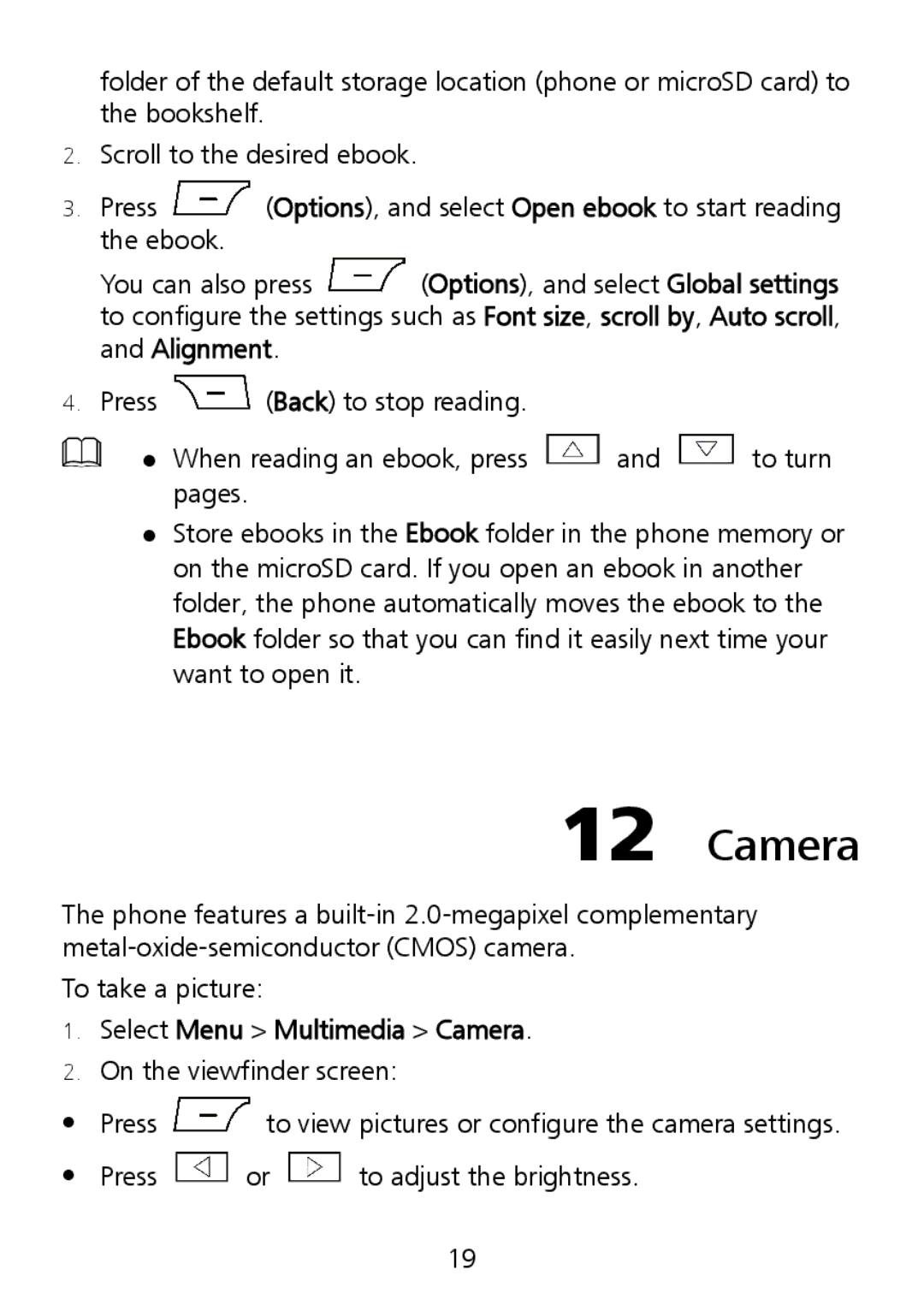 Huawei G6151 manual Select Menu Multimedia Camera 