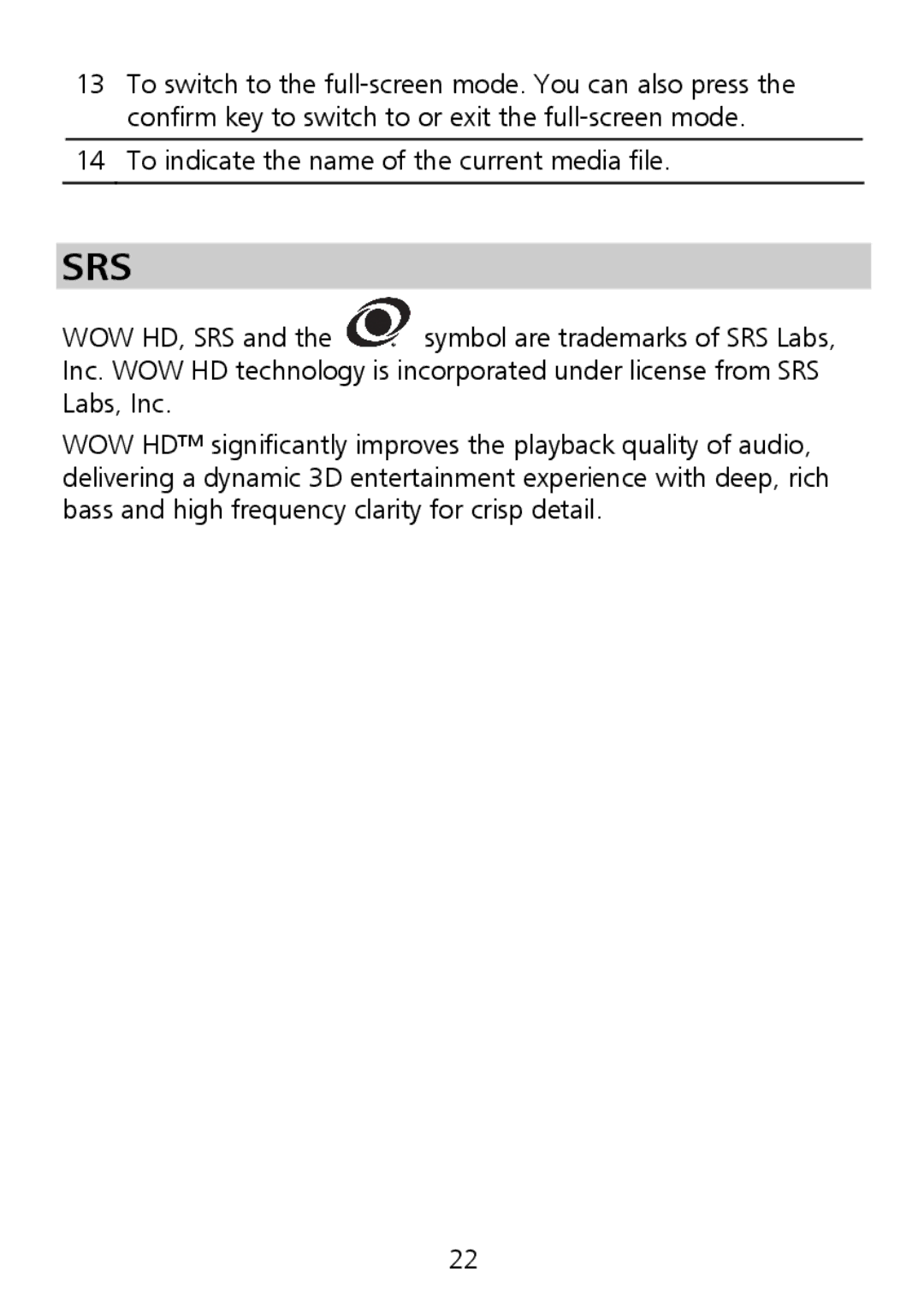 Huawei G7010 manual Srs 