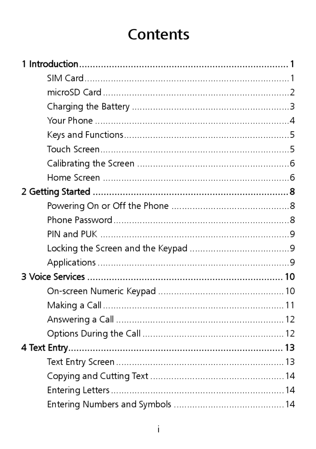 Huawei G7010 manual Contents 