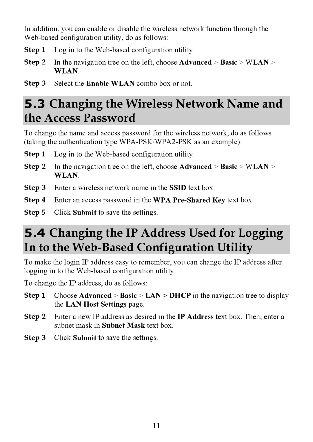 Huawei HG523a manual Changing the Wireless Network Name and the Access Password 