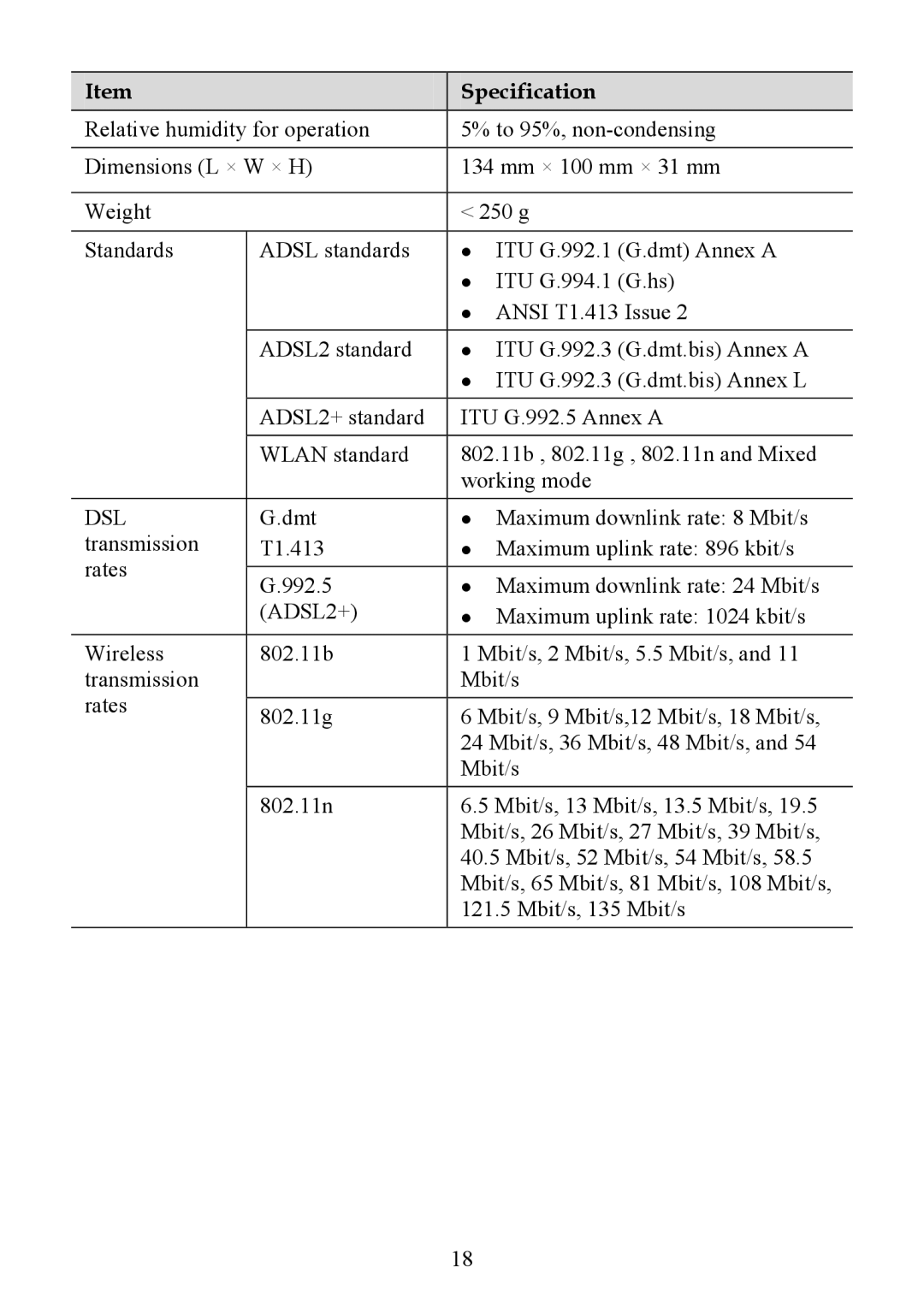 Huawei HG523a manual Dsl 