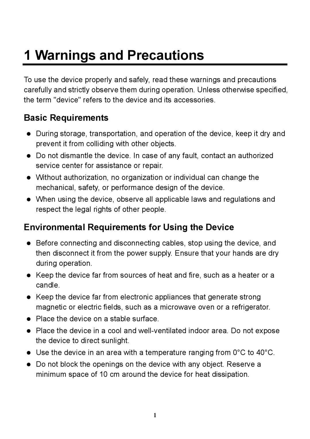 Huawei HG532S manual Basic Requirements 