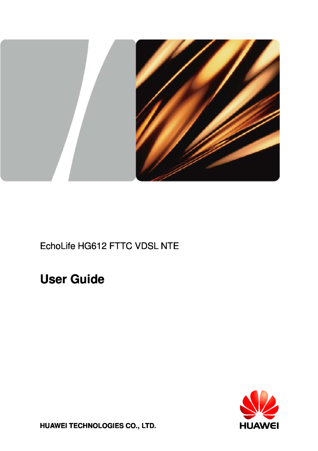Huawei HG612FTTC VDSL NTE manual User Guide, EchoLife HG612 FTTC VDSL NTE 