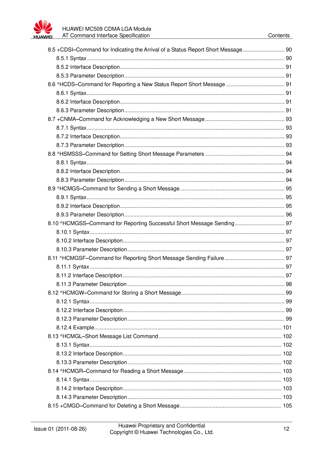 Huawei MC509 manual 101 